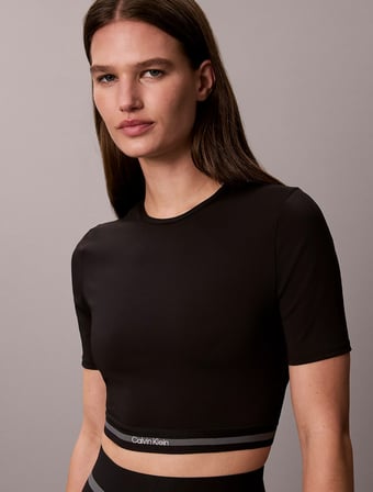 CALVIN KLEIN Kadın Marka Logolu Günlük Kullanıma Uygun SİYAH T-Shirt LVGWF6K217 UB1