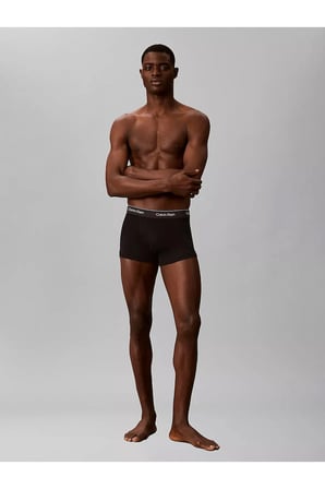 Erkek Slim Fit Beli Lastikli Logo Yazılı Mor Boxer