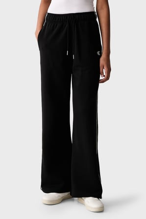 Calvin Klein Logolu Pamuklu Yüksek Bel Bol Paça Pantolon LV047H258GUB1 Kadın PANTOLON LV047H258G UB1 SİYAH