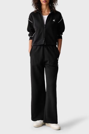 Calvin Klein Logolu Pamuklu Yüksek Bel Bol Paça Pantolon LV047H258GUB1 Kadın PANTOLON LV047H258G UB1 SİYAH