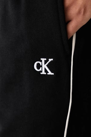 Calvin Klein Logolu Pamuklu Yüksek Bel Bol Paça Pantolon LV047H258GUB1 Kadın PANTOLON LV047H258G UB1 SİYAH