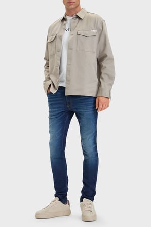Calvin Klein Pamuklu Skinny Fit Dar Paça Jeans LV04RH754GEZS Erkek KOT PANTOLON LV04RH754G EZS LACİVERT