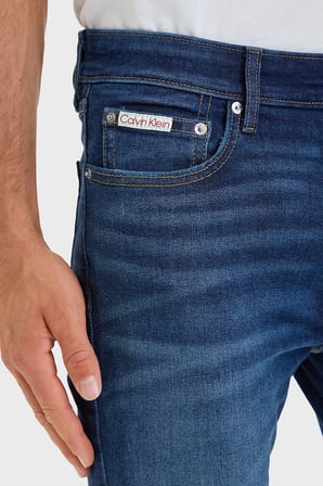 Calvin Klein Pamuklu Skinny Fit Dar Paça Jeans LV04RH754GEZS Erkek KOT PANTOLON LV04RH754G EZS LACİVERT
