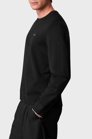Calvin Klein Desenli Regular Fit Bisiklet Yaka Kazak LV04LH307GUB1 Erkek KAZAK LV04LH307G UB1 SİYAH