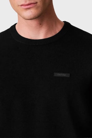 Calvin Klein Desenli Regular Fit Bisiklet Yaka Kazak LV04LH307GUB1 Erkek KAZAK LV04LH307G UB1 SİYAH