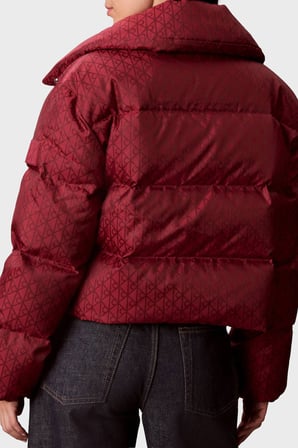 Calvin Klein Kapitoneli Cropped Fit Şişme Mont LV047H521GVG5 Kadın MONT LV047H521G VG5 BORDO