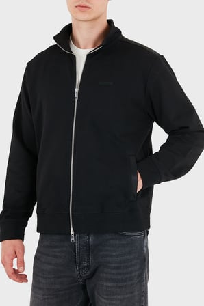 Calvin Klein Logolu Su İtici Relaxed Fit Dik Yaka Fermuarlı Sweat Erkek SWEAT LV04LH220G UB1 SİYAH