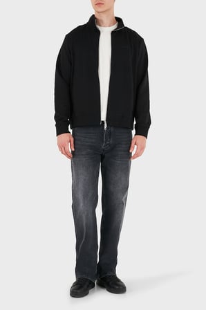 Calvin Klein Logolu Su İtici Relaxed Fit Dik Yaka Fermuarlı Sweat Erkek SWEAT LV04LH220G UB1 SİYAH