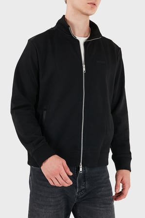 Calvin Klein Logolu Su İtici Relaxed Fit Dik Yaka Fermuarlı Sweat Erkek SWEAT LV04LH220G UB1 SİYAH