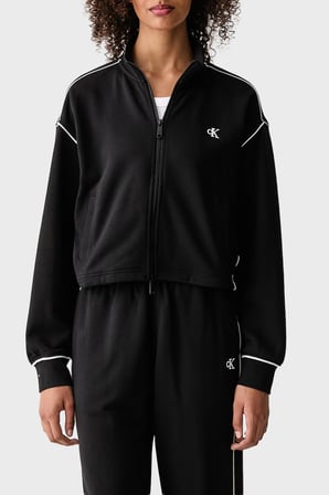 Calvin Klein Logolu Pamuklu Dik Yaka Fermuarlı Sweat LV047H217GUB1 Kadın SWEAT LV047H217G UB1 SİYAH