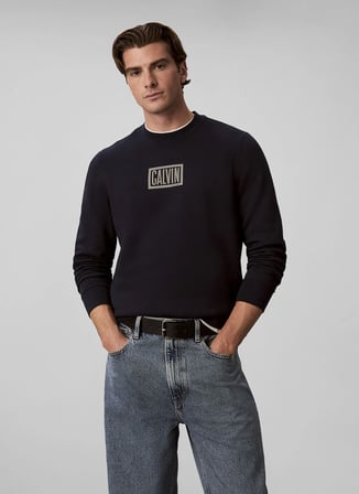 Calvin Klein Jeans Sweatshi, L, Lacivert