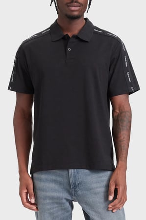 Calvin Klein Logolu % 100 Pamuk Düğmeli Polo Erkek POLO LV04RH202G UB1 SİYAH