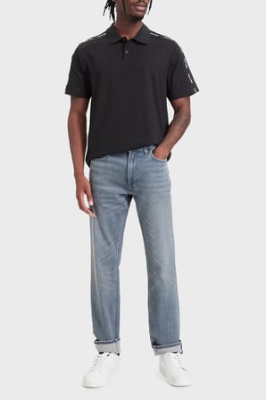 Calvin Klein Logolu % 100 Pamuk Düğmeli Polo Erkek POLO LV04RH202G UB1 SİYAH