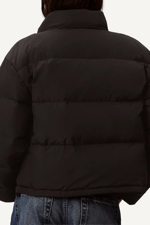 Calvin Klein Logolu Kuş Tüyü Dolgulu Dik Yaka Şişme Mont LV047H507GUB1 Kadın MONT LV047H507G UB1 SİYAH