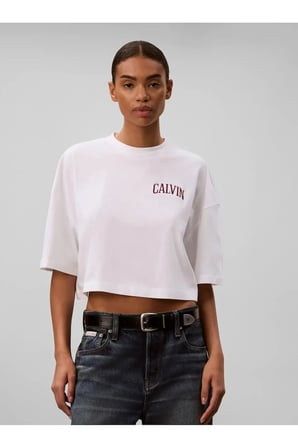 SS BOXY CROPPED BACK, YAF Beyaz Kadın T-Shirt