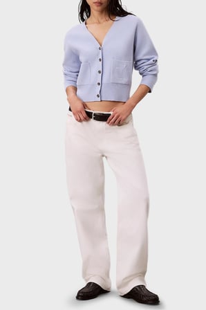 Calvin Klein Yün Karışımlı V Yaka Düğmeli Hırka LV044H327GC3Q Kadın HIRKA LV044H327G C3Q LİLA