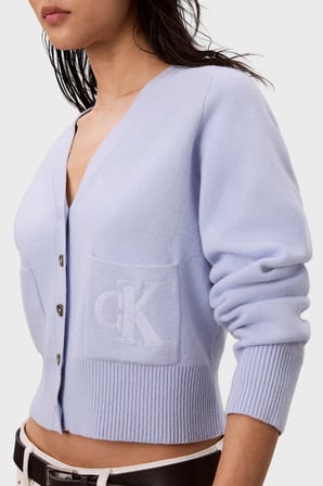 Calvin Klein Yün Karışımlı V Yaka Düğmeli Hırka LV044H327GC3Q Kadın HIRKA LV044H327G C3Q LİLA
