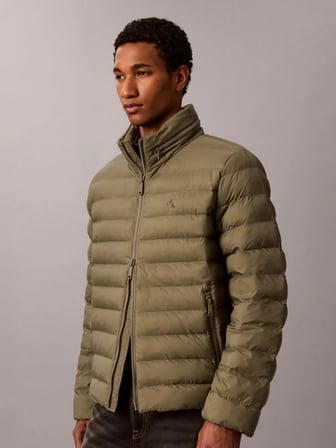 CALVIN KLEIN Erkek Marka Logolu Regular Fit Kalıplı Ayarlanabilir Kapüşonlu Yeşil Ceket LV04RC511G LDY