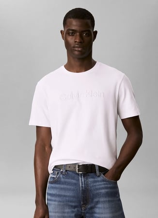 Calvin Klein T-Shirt, L, Beyaz
