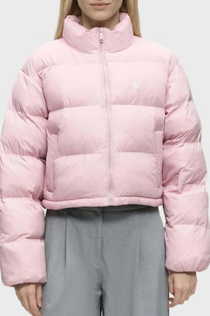 Calvin Klein Kapitoneli Su İtici Dik Yaka Şişme Mont LV047H503GXPF Kadın MONT LV047H503G XPF PUDRA