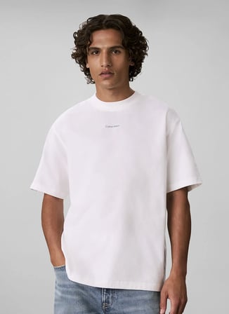 Calvin Klein Jeans T-Shirt, L, Beyaz