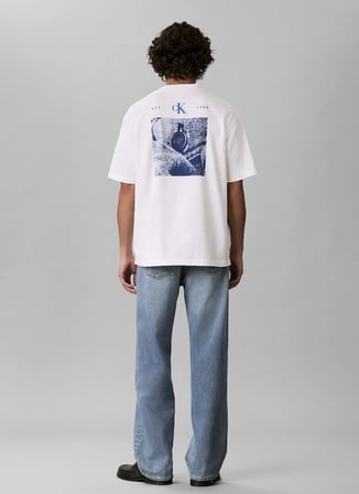 Calvin Klein Jeans T-Shirt, L, Beyaz