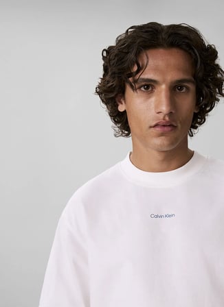 Calvin Klein Jeans T-Shirt, L, Beyaz