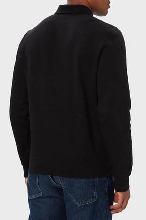 Calvin Klein Logolu % 100 Pamuk Düğmeli Polo Yaka Sweat LV04RH236GUB1 Erkek POLO YAKA SWEAT LV04RH236G UB1 SİYAH