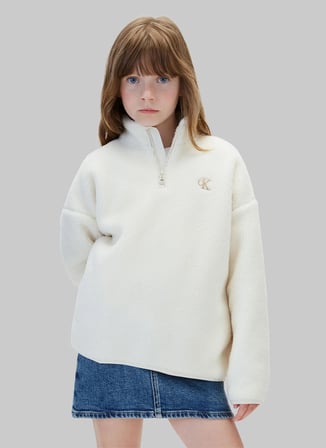 Calvin Klein Polar Üst, 8 Yaş, Bej