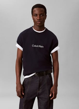 Calvin Klein T-Shirt, L, Lacivert