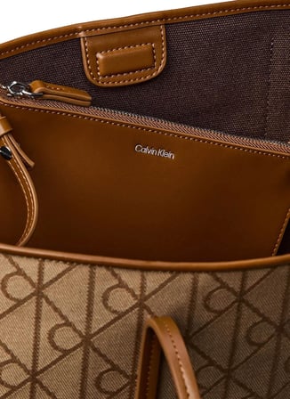 Calvin Klein Tote Çanta, Standart, Bej