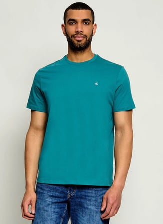 Calvin Klein Jeans Yeşil Erkek T-Shirt LV14RD254G8ZU SS CLASSIC MONOGRAM