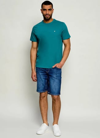 Calvin Klein Jeans Yeşil Erkek T-Shirt LV14RD254G8ZU SS CLASSIC MONOGRAM