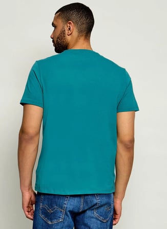Calvin Klein Jeans Yeşil Erkek T-Shirt LV14RD254G8ZU SS CLASSIC MONOGRAM