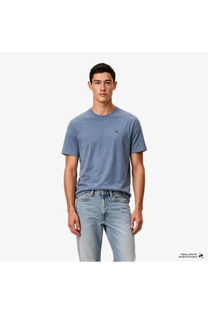 Classic Monogram Erkek Mavi T-Shirt