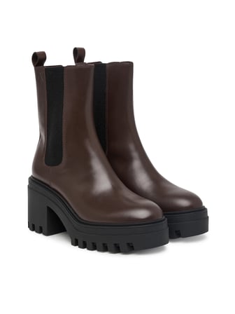 CALVIN KLEIN Kadın Marka Logolu Şık Görünüşlü Deri  Gündelik Kullanıma Uygun Kahverengi Bot & Bootie YW0YW01547 BAM