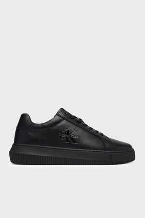 Calvin Klein Logolu Deri Sneaker Ayakkabı YM0YM013170GT Erkek AYAKKABI YM0YM01317 0GT SİYAH