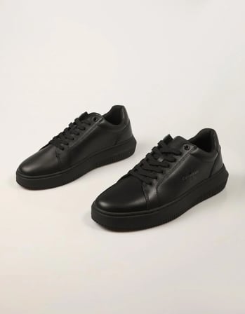 CALVIN KLEIN Erkek Marka Logolu Şık Görünüşlü Deri  Gündelik Kullanıma Uygun Siyah- Sneaker YM0YM01317 0GT