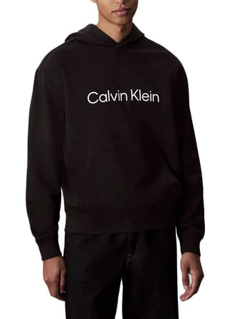 Calvin Klein Siyah Erkek Kapüşonlu Sweatshirt LV04RG277GUB1_LS EU STD LOGO 350TE