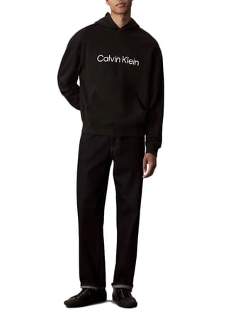 Calvin Klein Siyah Erkek Kapüşonlu Sweatshirt LV04RG277GUB1_LS EU STD LOGO 350TE