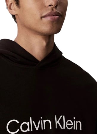 Calvin Klein Siyah Erkek Kapüşonlu Sweatshirt LV04RG277GUB1_LS EU STD LOGO 350TE