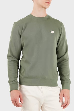 Calvin Klein Logolu Pamuklu Regular Fit Bisiklet Yaka Sweat LV04RG268GLDY Erkek SWEAT LV04RG268G LDY HAKİ