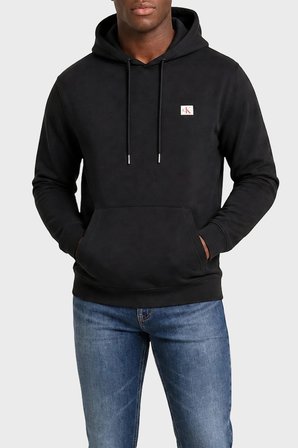 Calvin Klein Pamuklu Logolu Regular Fit Kapüşonlu Yaka Sweat LV04RG269GUB1 Erkek SWEAT LV04RG269G UB1 SİYAH