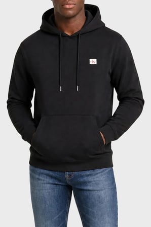 Calvin Klein Pamuklu Logolu Regular Fit Kapüşonlu Yaka Sweat LV04RG269GUB1 Erkek SWEAT LV04RG269G UB1 SİYAH