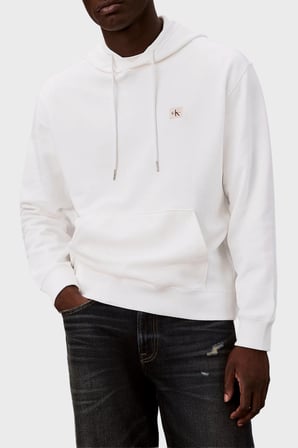 Calvin Klein Logolu Pamuklu Kapüşonlu Yaka Sweat LV04RG269GYAF Erkek SWEAT LV04RG269G YAF BEYAZ