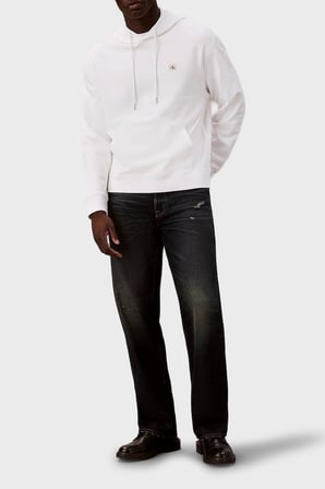 Calvin Klein Logolu Pamuklu Kapüşonlu Yaka Sweat LV04RG269GYAF Erkek SWEAT LV04RG269G YAF BEYAZ