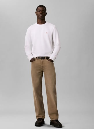 Calvin Klein Jeans Sweatshirt, L, Beyaz