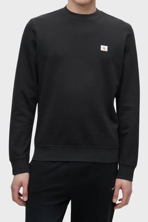Calvin Klein Logolu Pamuklu Regular Fit  Bisiklet Yaka Sweat LV04RG268GUB1 Erkek SWEAT LV04RG268G UB1 SİYAH