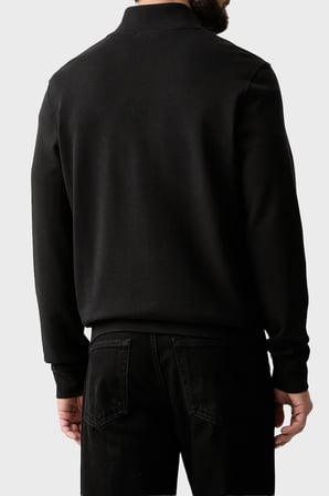 Calvin Klein Logolu Pamuklu Yarım Fermuarlı Dik Yaka Sweat LV04RG280GUB1 Erkek SWEAT LV04RG280G UB1 SİYAH