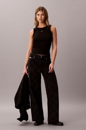 LOW RISE BAGGY CK WORN BLACK